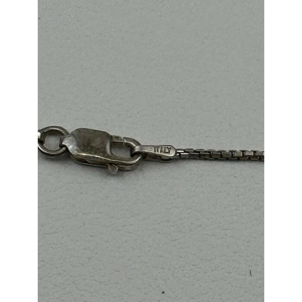 Ball Bead Centers Sterling Silver Box Chain Necklace 15-7/8 & Bracelet 7" Italy - Picture 8 of 16